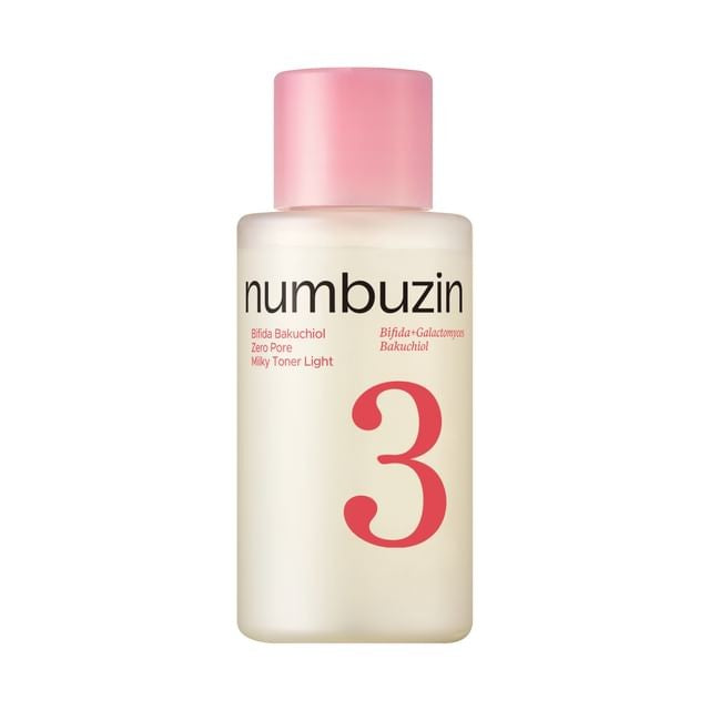 numbuzin No.3 Bifida Bakuchiol Zero Pore Milky Toner Light 200 mL — product image supplied by StyleKorean